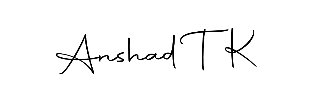 Make a beautiful signature design for name Anshad T K. With this signature (Autography-DOLnW) style, you can create a handwritten signature for free. Anshad T K signature style 10 images and pictures png