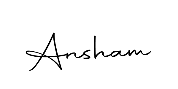 Design your own signature with our free online signature maker. With this signature software, you can create a handwritten (Autography-DOLnW) signature for name Ansham. Ansham signature style 10 images and pictures png