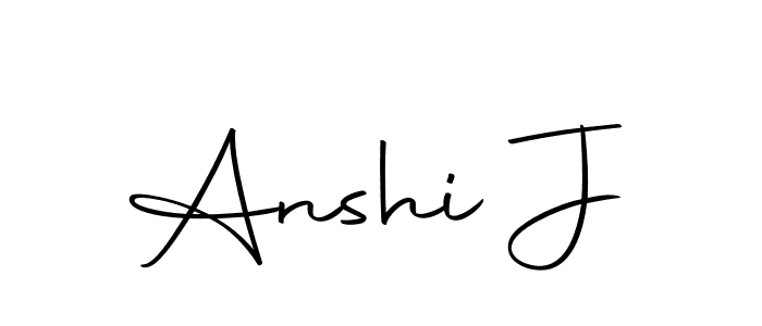 Use a signature maker to create a handwritten signature online. With this signature software, you can design (Autography-DOLnW) your own signature for name Anshi J. Anshi J signature style 10 images and pictures png