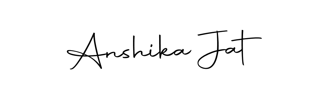 How to make Anshika Jat name signature. Use Autography-DOLnW style for creating short signs online. This is the latest handwritten sign. Anshika Jat signature style 10 images and pictures png