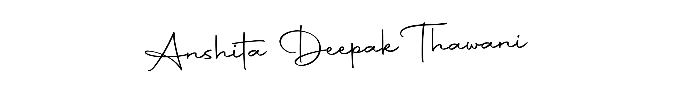 How to make Anshita Deepak Thawani name signature. Use Autography-DOLnW style for creating short signs online. This is the latest handwritten sign. Anshita Deepak Thawani signature style 10 images and pictures png