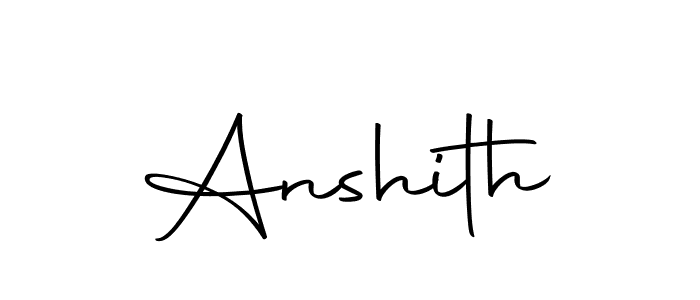 Design your own signature with our free online signature maker. With this signature software, you can create a handwritten (Autography-DOLnW) signature for name Anshith. Anshith signature style 10 images and pictures png
