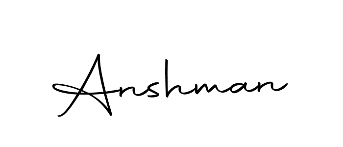 Design your own signature with our free online signature maker. With this signature software, you can create a handwritten (Autography-DOLnW) signature for name Anshman. Anshman signature style 10 images and pictures png