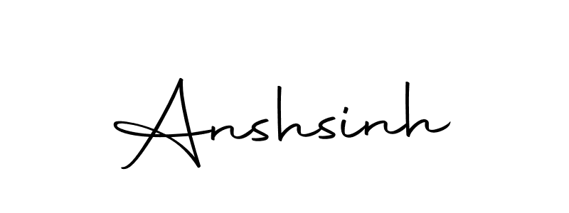 Create a beautiful signature design for name Anshsinh. With this signature (Autography-DOLnW) fonts, you can make a handwritten signature for free. Anshsinh signature style 10 images and pictures png