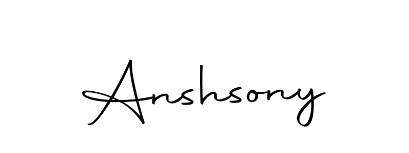 Make a beautiful signature design for name Anshsony. With this signature (Autography-DOLnW) style, you can create a handwritten signature for free. Anshsony signature style 10 images and pictures png