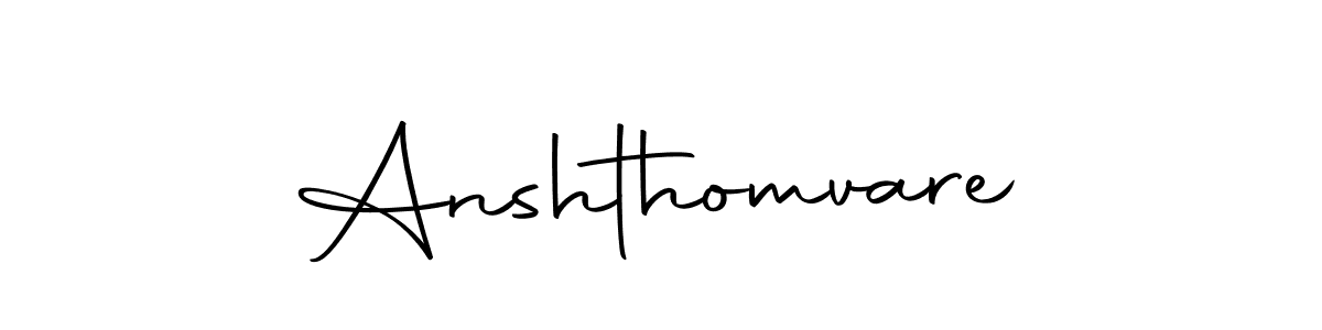 Use a signature maker to create a handwritten signature online. With this signature software, you can design (Autography-DOLnW) your own signature for name Anshthomvare. Anshthomvare signature style 10 images and pictures png