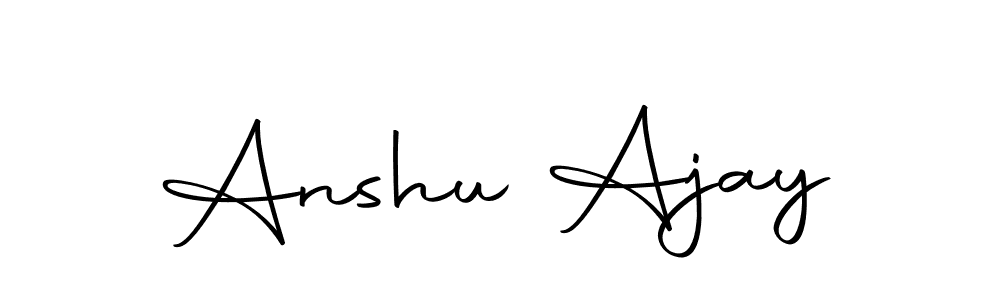 if you are searching for the best signature style for your name Anshu Ajay. so please give up your signature search. here we have designed multiple signature styles  using Autography-DOLnW. Anshu Ajay signature style 10 images and pictures png