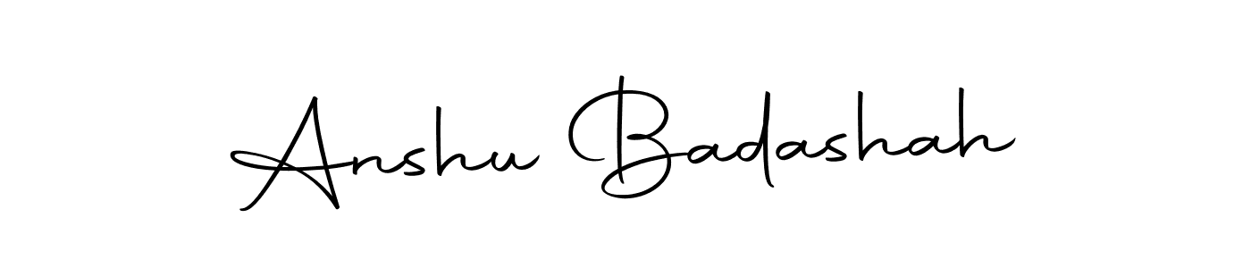How to make Anshu Badashah name signature. Use Autography-DOLnW style for creating short signs online. This is the latest handwritten sign. Anshu Badashah signature style 10 images and pictures png