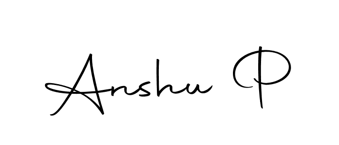 The best way (Autography-DOLnW) to make a short signature is to pick only two or three words in your name. The name Anshu P include a total of six letters. For converting this name. Anshu P signature style 10 images and pictures png