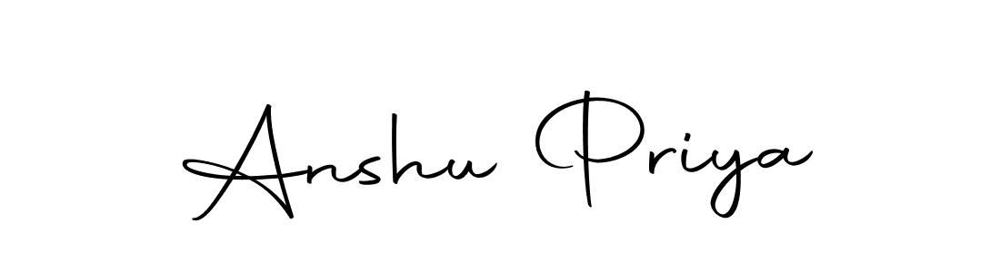 How to make Anshu Priya name signature. Use Autography-DOLnW style for creating short signs online. This is the latest handwritten sign. Anshu Priya signature style 10 images and pictures png