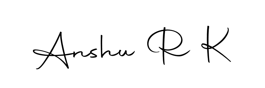 Use a signature maker to create a handwritten signature online. With this signature software, you can design (Autography-DOLnW) your own signature for name Anshu R K. Anshu R K signature style 10 images and pictures png