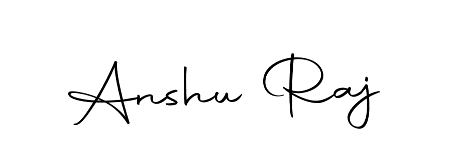 How to make Anshu Raj name signature. Use Autography-DOLnW style for creating short signs online. This is the latest handwritten sign. Anshu Raj signature style 10 images and pictures png