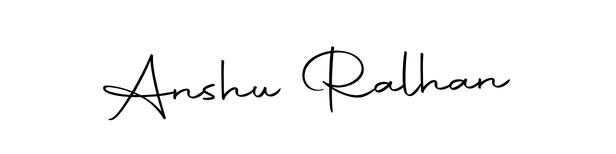 Create a beautiful signature design for name Anshu Ralhan. With this signature (Autography-DOLnW) fonts, you can make a handwritten signature for free. Anshu Ralhan signature style 10 images and pictures png