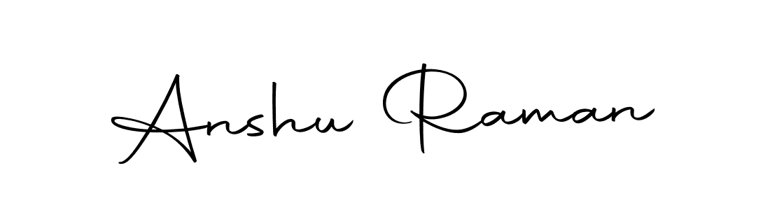 Create a beautiful signature design for name Anshu Raman. With this signature (Autography-DOLnW) fonts, you can make a handwritten signature for free. Anshu Raman signature style 10 images and pictures png