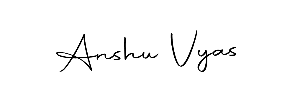 Make a beautiful signature design for name Anshu Vyas. Use this online signature maker to create a handwritten signature for free. Anshu Vyas signature style 10 images and pictures png