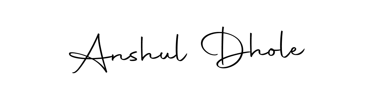 Make a beautiful signature design for name Anshul Dhole. Use this online signature maker to create a handwritten signature for free. Anshul Dhole signature style 10 images and pictures png