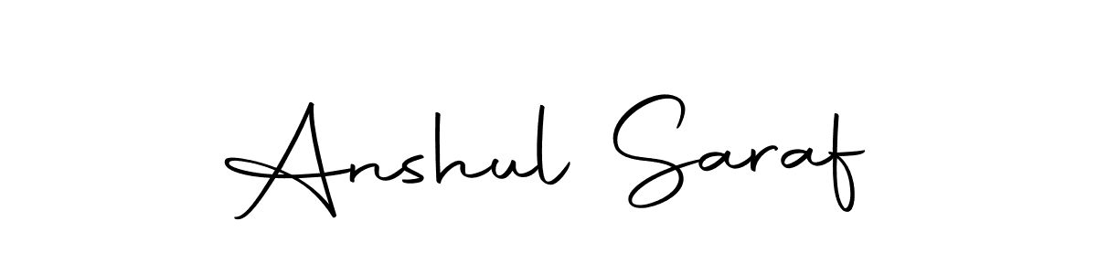 Make a short Anshul Saraf signature style. Manage your documents anywhere anytime using Autography-DOLnW. Create and add eSignatures, submit forms, share and send files easily. Anshul Saraf signature style 10 images and pictures png