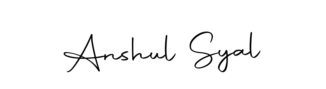 You can use this online signature creator to create a handwritten signature for the name Anshul Syal. This is the best online autograph maker. Anshul Syal signature style 10 images and pictures png