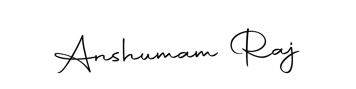 How to make Anshumam Raj name signature. Use Autography-DOLnW style for creating short signs online. This is the latest handwritten sign. Anshumam Raj signature style 10 images and pictures png