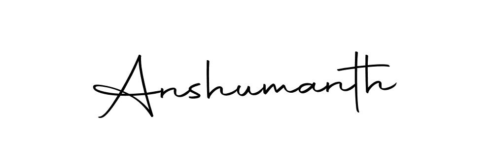 You can use this online signature creator to create a handwritten signature for the name Anshumanth. This is the best online autograph maker. Anshumanth signature style 10 images and pictures png
