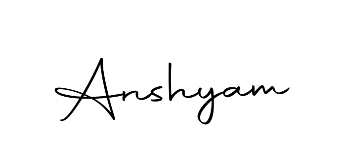 Use a signature maker to create a handwritten signature online. With this signature software, you can design (Autography-DOLnW) your own signature for name Anshyam. Anshyam signature style 10 images and pictures png