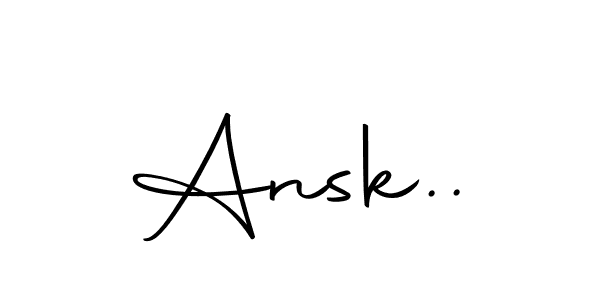 You can use this online signature creator to create a handwritten signature for the name Ansk... This is the best online autograph maker. Ansk.. signature style 10 images and pictures png