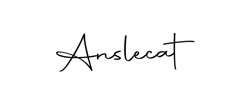 You should practise on your own different ways (Autography-DOLnW) to write your name (Anslecat) in signature. don't let someone else do it for you. Anslecat signature style 10 images and pictures png