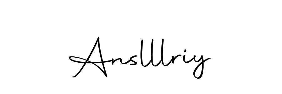 Similarly Autography-DOLnW is the best handwritten signature design. Signature creator online .You can use it as an online autograph creator for name Anslllriy. Anslllriy signature style 10 images and pictures png