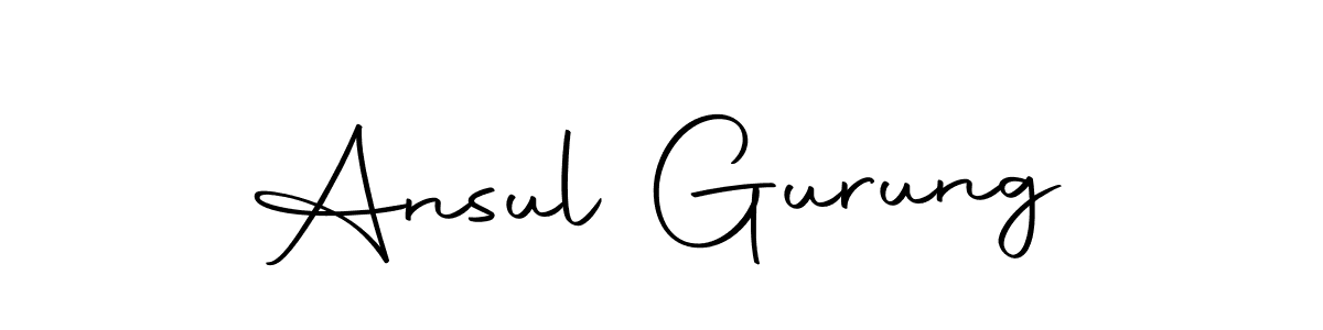 Similarly Autography-DOLnW is the best handwritten signature design. Signature creator online .You can use it as an online autograph creator for name Ansul Gurung. Ansul Gurung signature style 10 images and pictures png