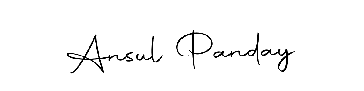 You should practise on your own different ways (Autography-DOLnW) to write your name (Ansul Panday) in signature. don't let someone else do it for you. Ansul Panday signature style 10 images and pictures png