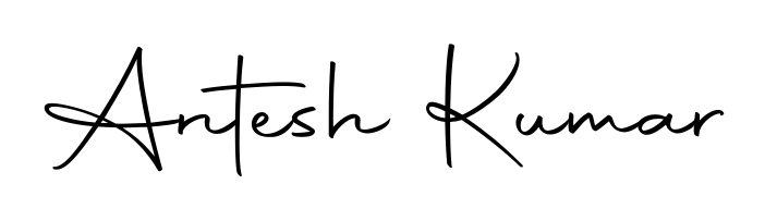 Designed for modern professionals: Antesh Kumar name signature crafted with Autography-DOLnW script. Ready for digital PDF workflows. Antesh Kumar signature style 10 images and pictures png