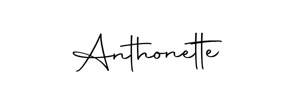 You can use this online signature creator to create a handwritten signature for the name Anthonette. This is the best online autograph maker. Anthonette signature style 10 images and pictures png