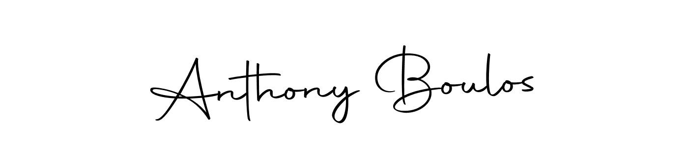 How to make Anthony Boulos name signature. Use Autography-DOLnW style for creating short signs online. This is the latest handwritten sign. Anthony Boulos signature style 10 images and pictures png