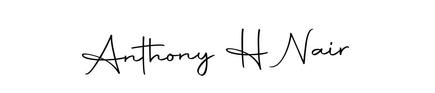How to make Anthony H Nair name signature. Use Autography-DOLnW style for creating short signs online. This is the latest handwritten sign. Anthony H Nair signature style 10 images and pictures png