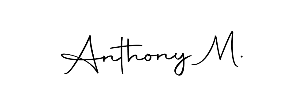 How to make Anthony M. signature? Autography-DOLnW is a professional autograph style. Create handwritten signature for Anthony M. name. Anthony M. signature style 10 images and pictures png
