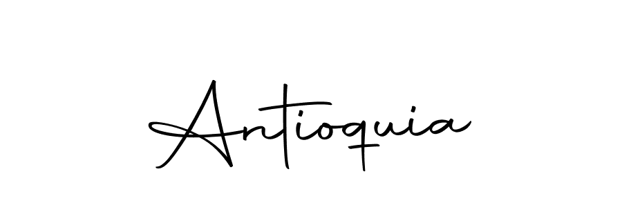 Design your own signature with our free online signature maker. With this signature software, you can create a handwritten (Autography-DOLnW) signature for name Antioquia. Antioquia signature style 10 images and pictures png