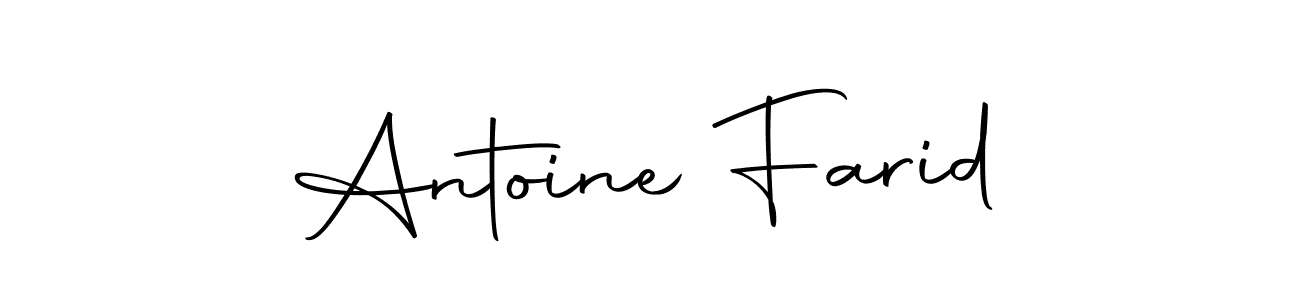 Make a beautiful signature design for name Antoine Farid. Use this online signature maker to create a handwritten signature for free. Antoine Farid signature style 10 images and pictures png