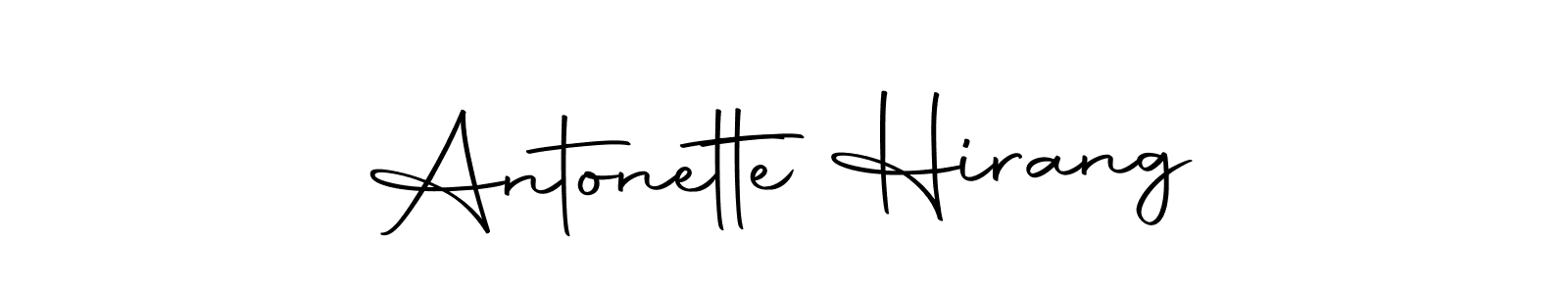 Use a signature maker to create a handwritten signature online. With this signature software, you can design (Autography-DOLnW) your own signature for name Antonette Hirang. Antonette Hirang signature style 10 images and pictures png