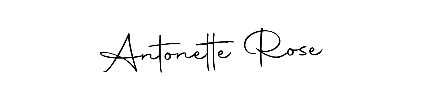 How to make Antonette Rose name signature. Use Autography-DOLnW style for creating short signs online. This is the latest handwritten sign. Antonette Rose signature style 10 images and pictures png