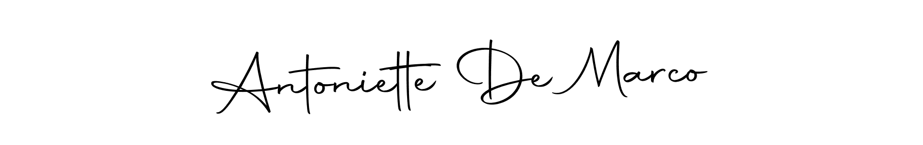 Use a signature maker to create a handwritten signature online. With this signature software, you can design (Autography-DOLnW) your own signature for name Antoniette De Marco. Antoniette De Marco signature style 10 images and pictures png