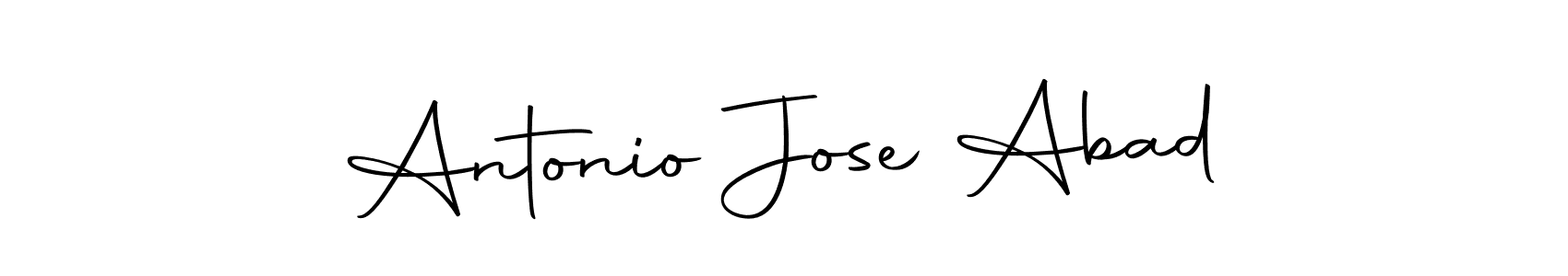 You should practise on your own different ways (Autography-DOLnW) to write your name (Antonio Jose Abad) in signature. don't let someone else do it for you. Antonio Jose Abad signature style 10 images and pictures png