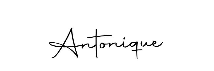 Use a signature maker to create a handwritten signature online. With this signature software, you can design (Autography-DOLnW) your own signature for name Antonique. Antonique signature style 10 images and pictures png