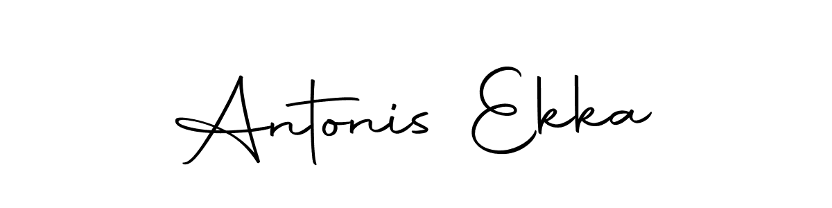 How to make Antonis Ekka name signature. Use Autography-DOLnW style for creating short signs online. This is the latest handwritten sign. Antonis Ekka signature style 10 images and pictures png