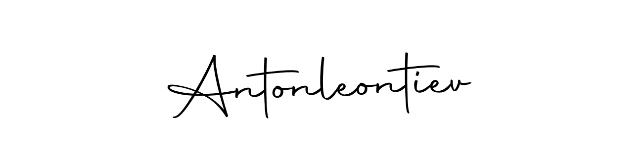 How to make Antonleontiev name signature. Use Autography-DOLnW style for creating short signs online. This is the latest handwritten sign. Antonleontiev signature style 10 images and pictures png