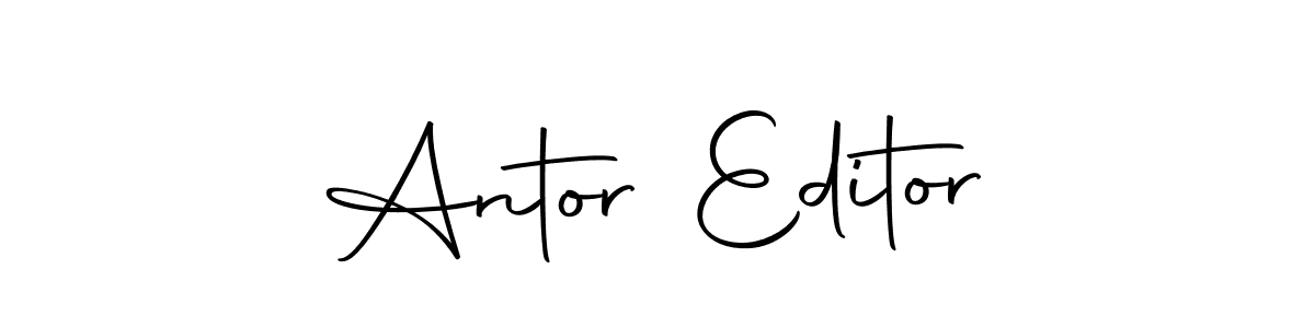 Use a signature maker to create a handwritten signature online. With this signature software, you can design (Autography-DOLnW) your own signature for name Antor Editor. Antor Editor signature style 10 images and pictures png