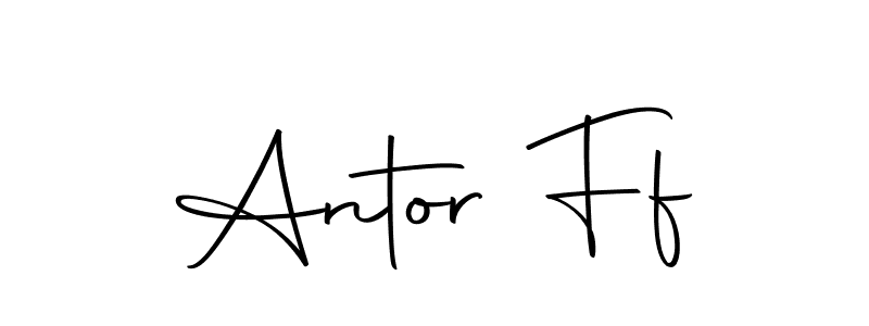 The best way (Autography-DOLnW) to make a short signature is to pick only two or three words in your name. The name Antor Ff include a total of six letters. For converting this name. Antor Ff signature style 10 images and pictures png