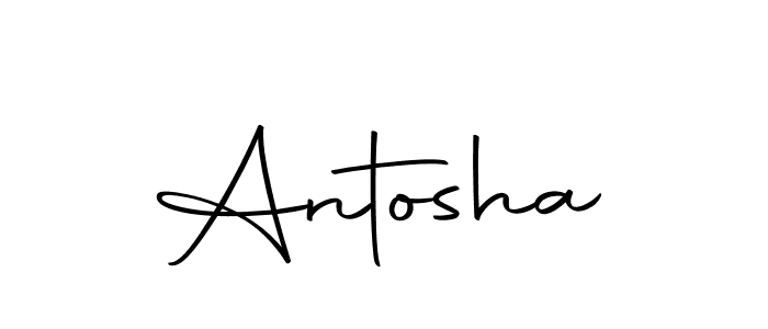 Use a signature maker to create a handwritten signature online. With this signature software, you can design (Autography-DOLnW) your own signature for name Antosha. Antosha signature style 10 images and pictures png