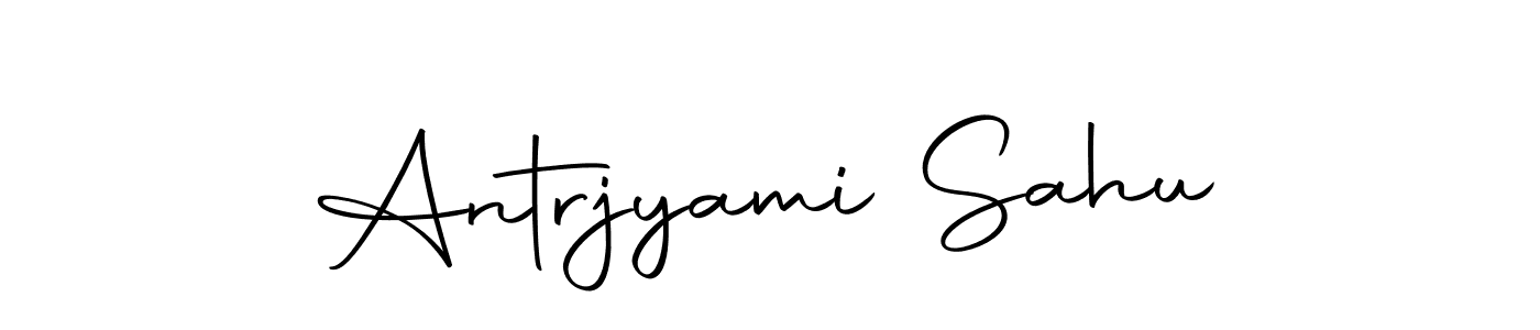 The best way (Autography-DOLnW) to make a short signature is to pick only two or three words in your name. The name Antrjyami Sahu include a total of six letters. For converting this name. Antrjyami Sahu signature style 10 images and pictures png