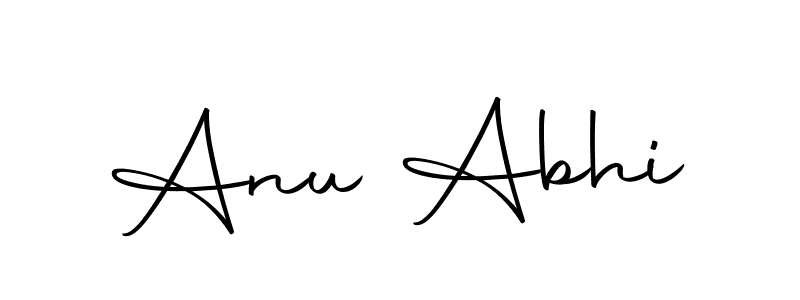 You should practise on your own different ways (Autography-DOLnW) to write your name (Anu Abhi) in signature. don't let someone else do it for you. Anu Abhi signature style 10 images and pictures png