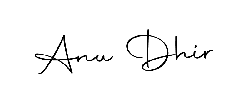 Use a signature maker to create a handwritten signature online. With this signature software, you can design (Autography-DOLnW) your own signature for name Anu Dhir. Anu Dhir signature style 10 images and pictures png